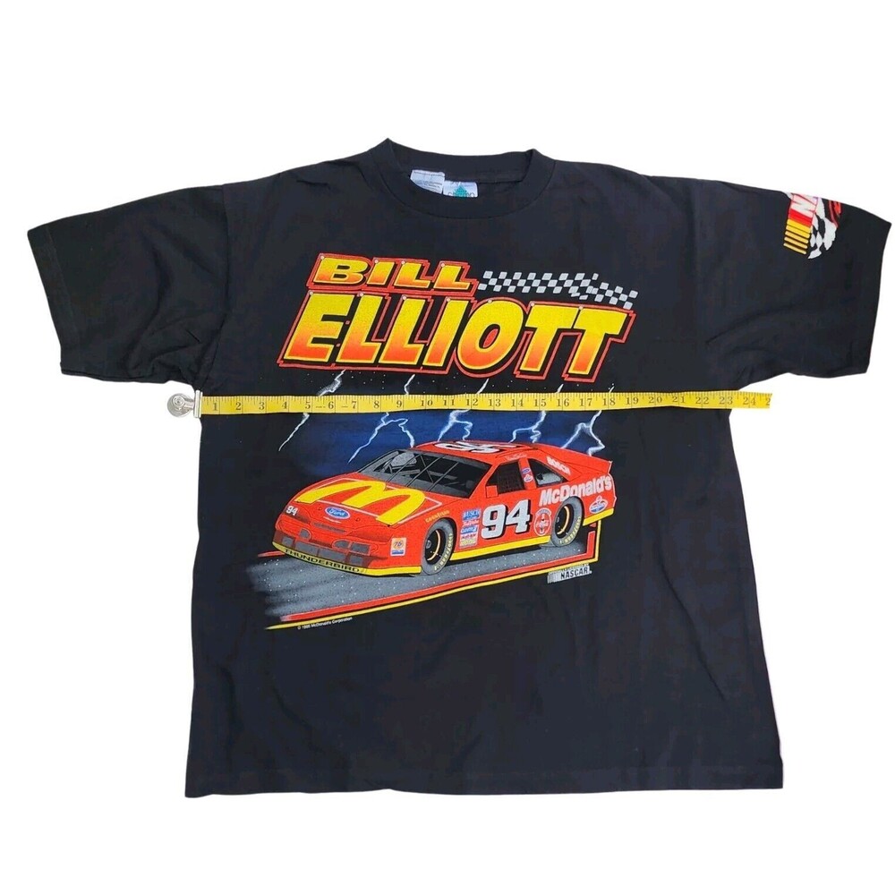 1995 McDonald’s NASCAR Bill Elliott Vintage 90’s Racing Thunderbird Shirt XL - Picture 6 of 15